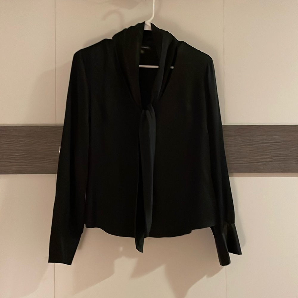Banana Republic Black Silk Blouse Size Small